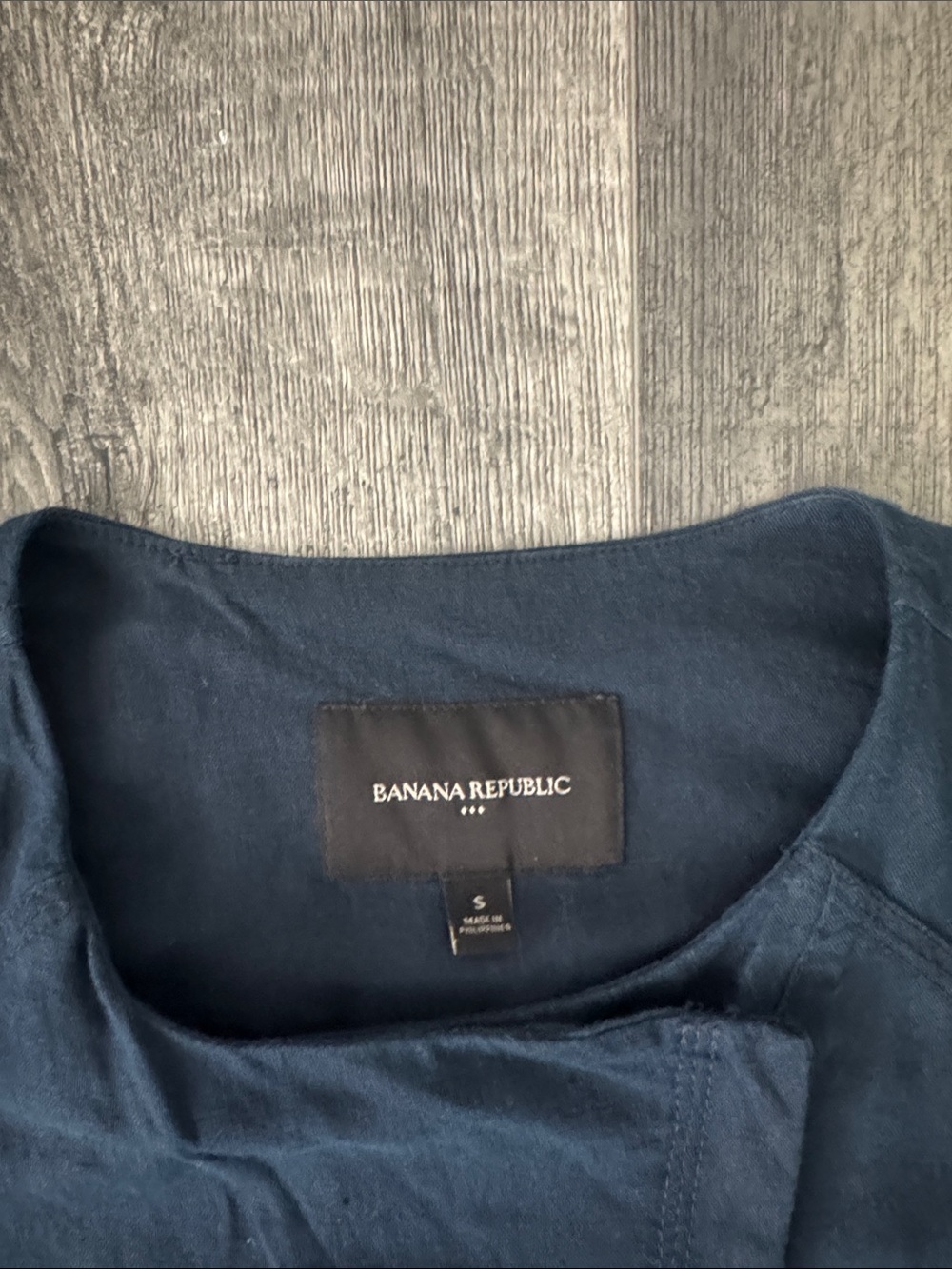 Banana Republic Factory Linen-cotton Blend Moto Jacket in a dark blue Size Small - Picture 7 of 11